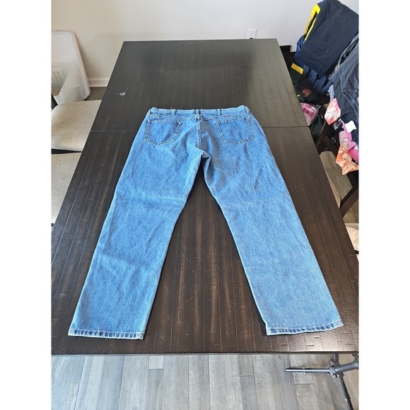 Rustler Men's Blue 100% Cotton Straight Leg Denim Jeans Regular Fit Size 42X30 - Picture 11 of 14